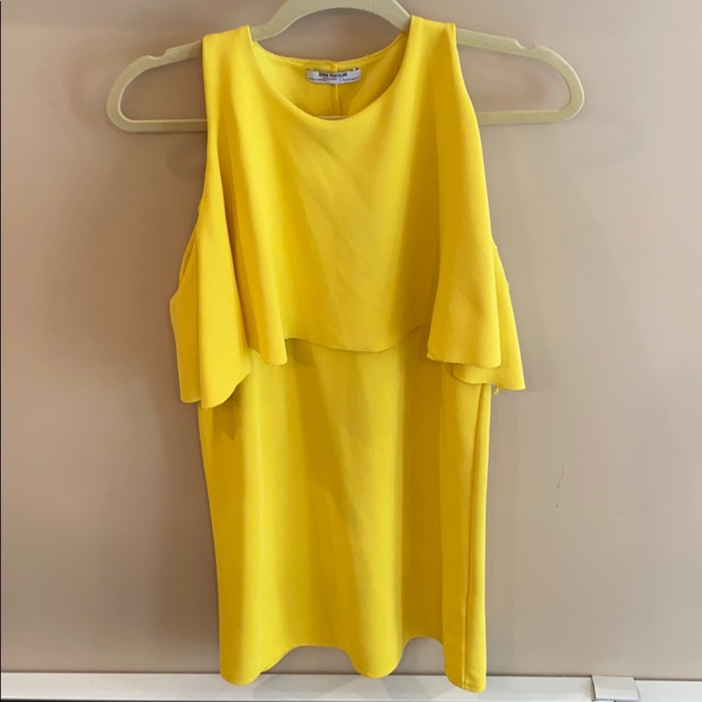 Zara Trafaluc Yellow Dress Size Small